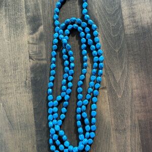 Vibrant Blue Beaded Necklace